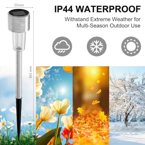 GIGAWATTS Solar Pathway Light Outdoor Landscape Lighting Walkway Lanterns Sun Powered Decorative Driveway Spotlights for Pathways Home Garden (Pack of 10) - Image 3