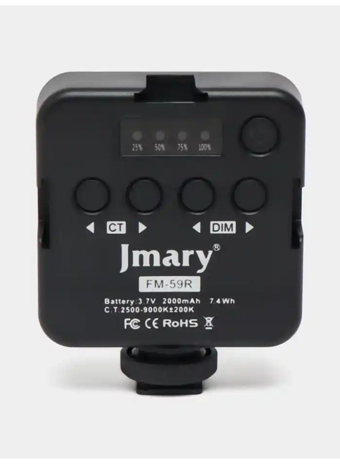 Jmary Mini Panel LED Light, FM-59R - Combact Size - Black - Image 5
