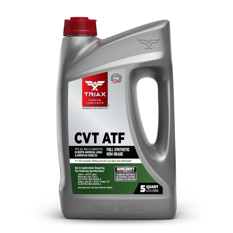 TRIAX CVT ATF OEM Grade Universal Non-Slip Transmission Oil, 5 Quart Jug - Image 1