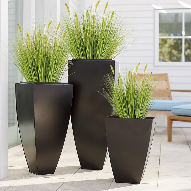 Melorca&Guilla Artificial Plants 6PCS 27â€œ Fake Tall Onion Grass Faux Plant,Artificial Grass Greenery Shrubs Bushes for Garden Porch Window Box Shop Office Home DÃ©cor - Image 2