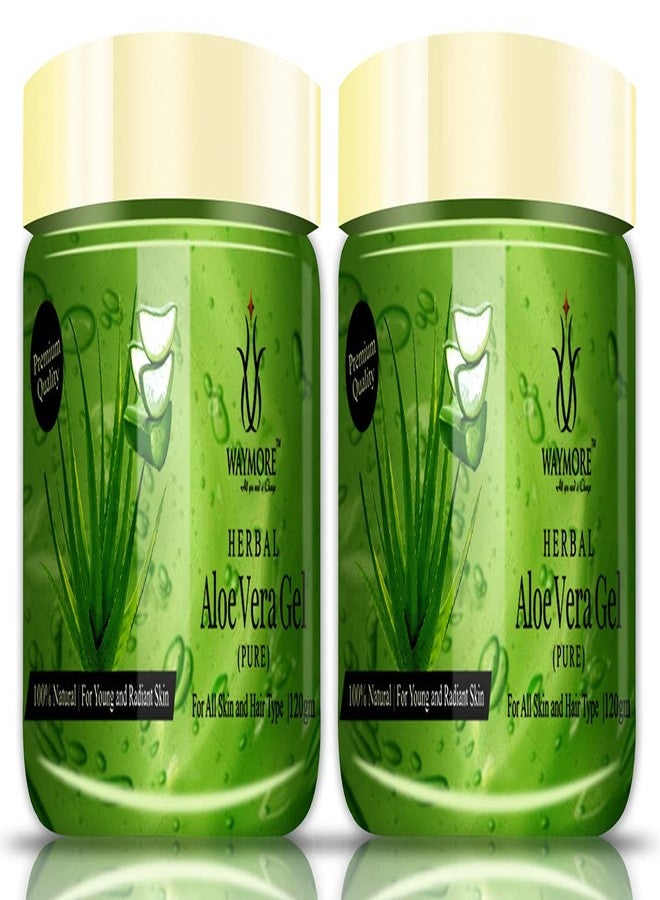WAYMORE Aloe Vera Gel (Green), Pure Aloe Vera Gel for Skin and Hair, Multipurpose Beauty Gel for Acne, Sunburn Treatment, Hydrates Hair and Skin - 240gm (Pack of 2-120gm each) - Image 2