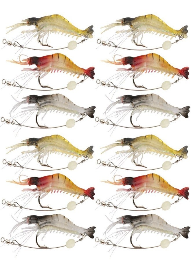 Goture Soft Lures Shrimp Bait Set, Freshwater/Saltwater, Trout Bass Salmon, 12 Piece - Image 1