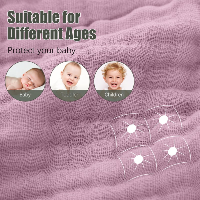 Spotted Play 2 Pack Hooded Baby Towels - 100% Muslin Cotton for Newborns, Infants, Toddlers - Large 32x32 Inch Size - Highly Absorbent and Essential for Newborn Care, Light Sakura - Image 4