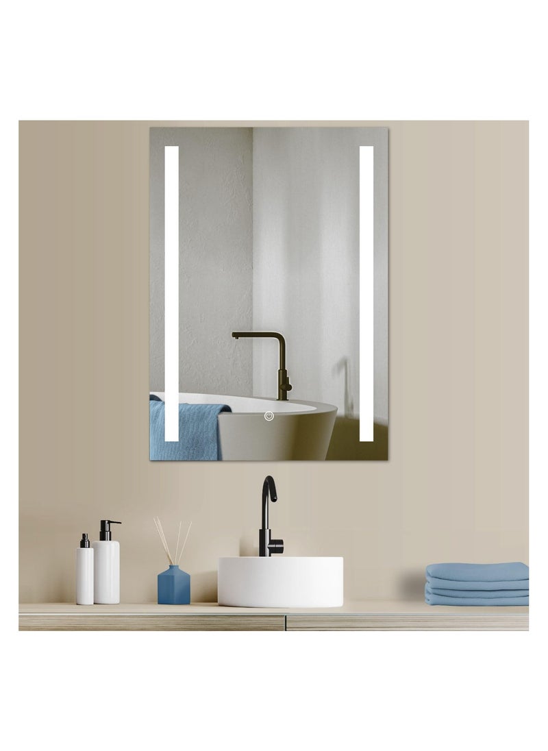 Generic 3-Color Led Touch Wall Mirrors 80X60X3Cm Multicolour  - Image 1