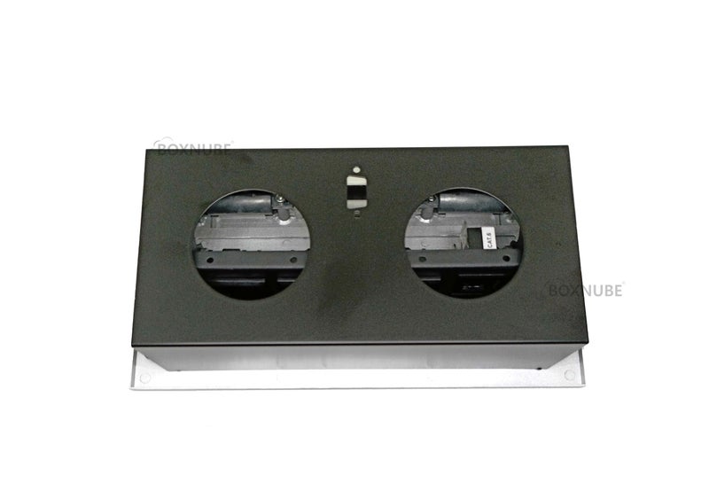 BOXNUBE Hydraulic Pop UP Box Cable Cubby Extension Board with 3 x Universal Power Sockets & 2 x CAT6 LAN Ports (Silver) - Image 4