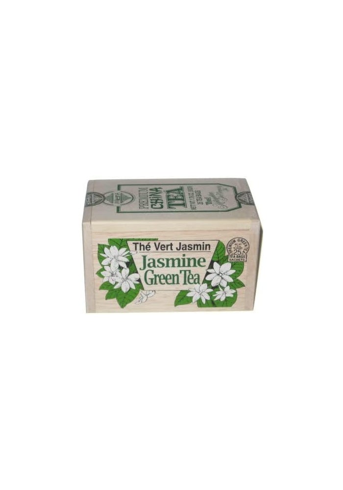 Metropolitan Tea Jasmine Green Tea in Wooden Box - Image 1