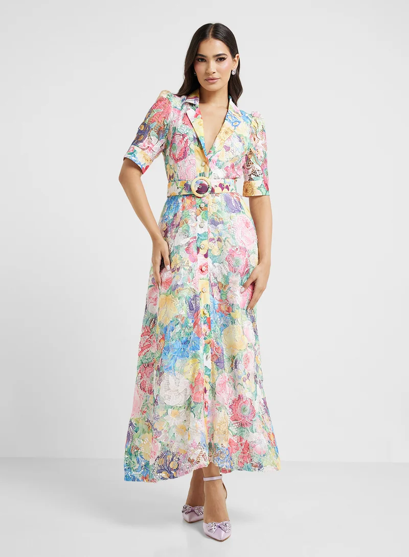 ELLA Floral Print Maxi Dress