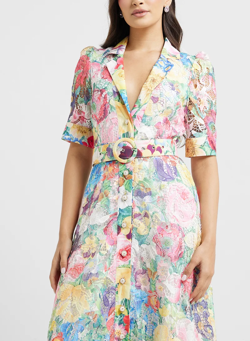 ELLA Floral Print Maxi Dress