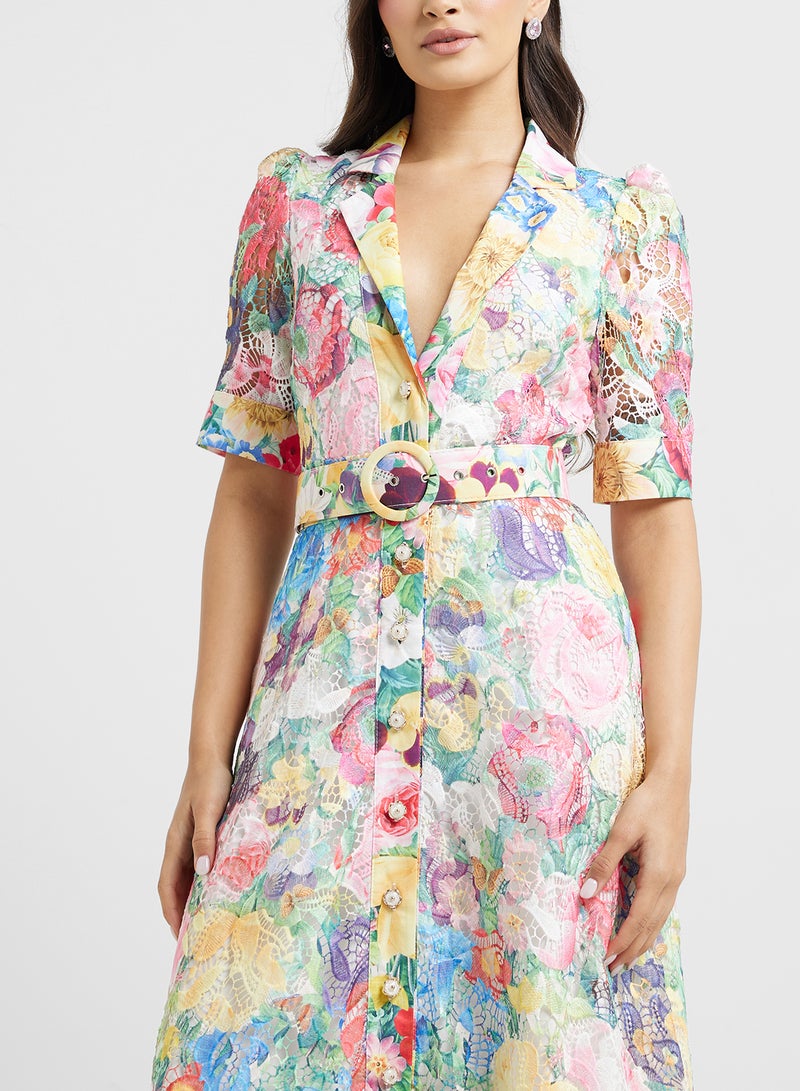 ELLA Floral Print Maxi Dress - Image 3