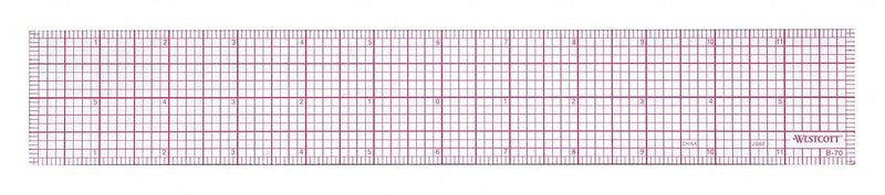 Westcott B-70 8ths Graph Beveled Ruler, 12 in - Image 1