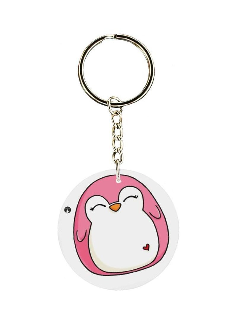 RKN Penguin Printed Keychain 