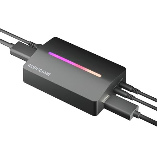 Ampligame V3 Capture Card: 1080P 60FPS Live Streaming & Recording for PS5/XBOX/SWITCH, with 4K/30 Pass-Through on PC/Laptop - Image 1