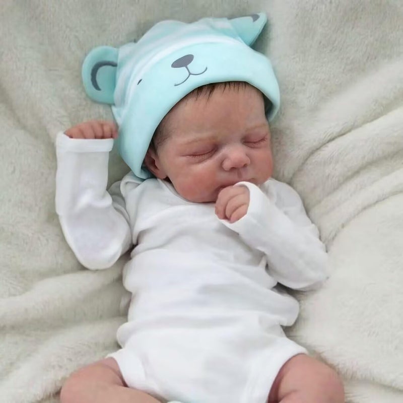 Zero Pam Reborn Baby Dolls Silicone Full Body-18 in Realistic Baby Doll, Posable Anatomically Correct Boy, Full Silicone Babys Doll, Real Life Reborn Dolls with Accessories - Image 4