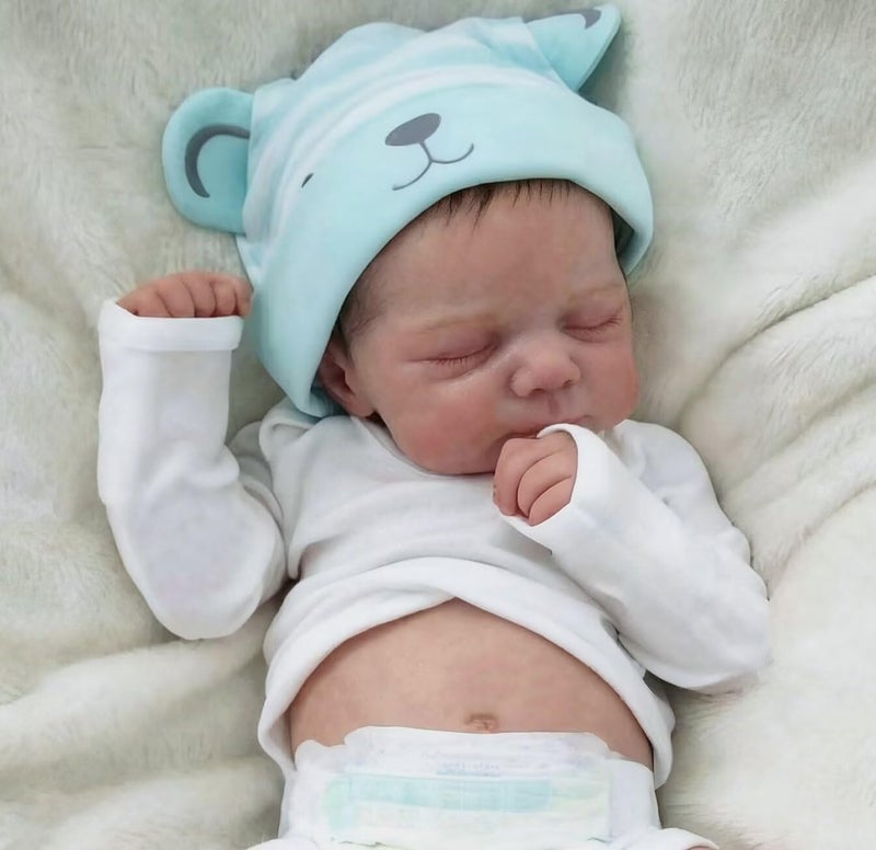 Zero Pam Reborn Baby Dolls Silicone Full Body-18 in Realistic Baby Doll, Posable Anatomically Correct Boy, Full Silicone Babys Doll, Real Life Reborn Dolls with Accessories - Image 2