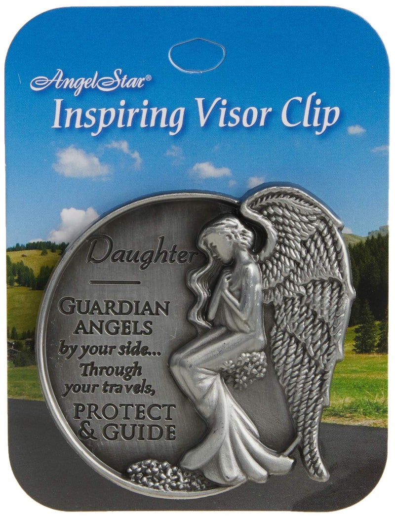 Angelstar 15682 Daughter Guardian Angel Visor Clip Accent, 2-1/2-Inch, Gray - Image 1
