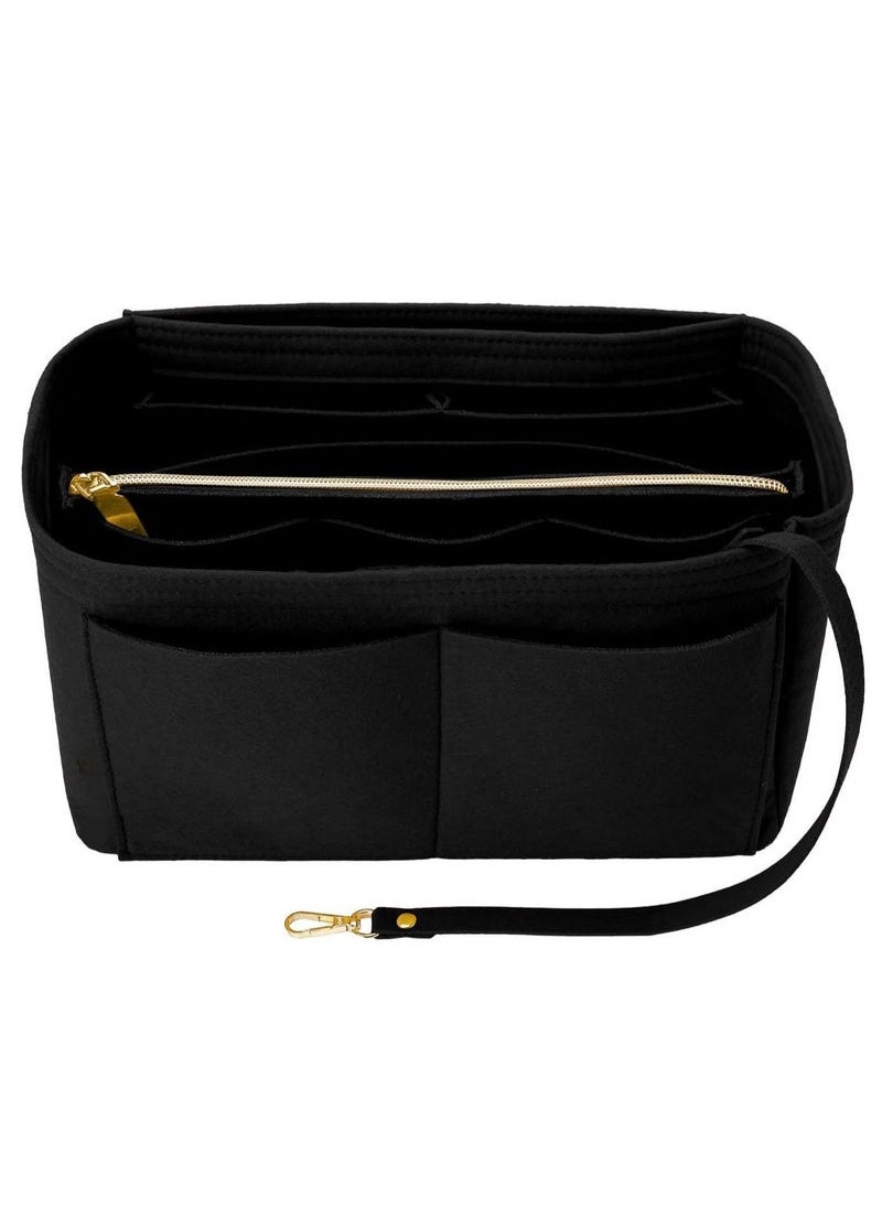 Generic Universal Handbag Purse Storage Insert, Soft Felt Handbag Insert Organizer, Compatible Handbag Organizer (Black)  - Image 1
