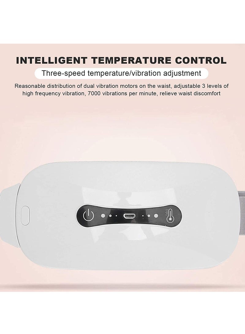 Generic Waist Massage Belt Hot Compress Menstrual Uterus Warming Pad Back Massager 3 Gears Temperature Lumbar Belt for Women Dysmenorrhea Stomach Cramps Relief  - Image 2