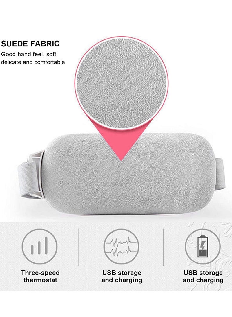 Generic Waist Massage Belt Hot Compress Menstrual Uterus Warming Pad Back Massager 3 Gears Temperature Lumbar Belt for Women Dysmenorrhea Stomach Cramps Relief  - Image 5