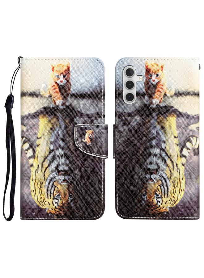 اس-توب جراب هاتف جلدي برسومات ملونة لهاتف Samsung Galaxy A54 - Image 1