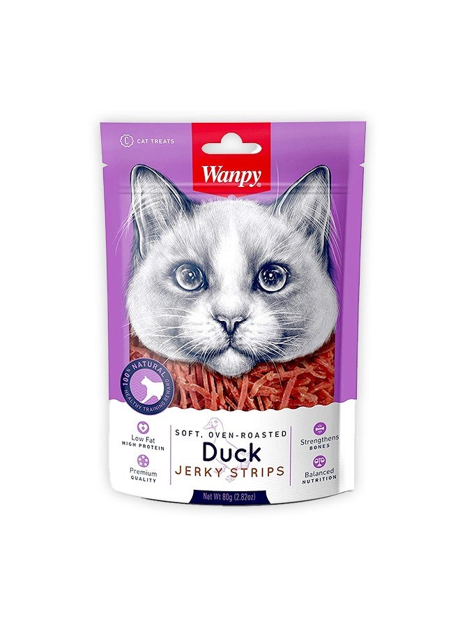 Soft Duck Jerky Strips for Cat - 80G