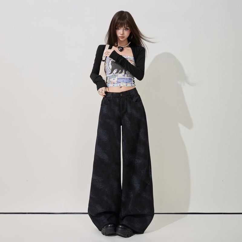 Unisex Classic Denim Jeans Loose Fit Daily Outdoor Wear - Image 1