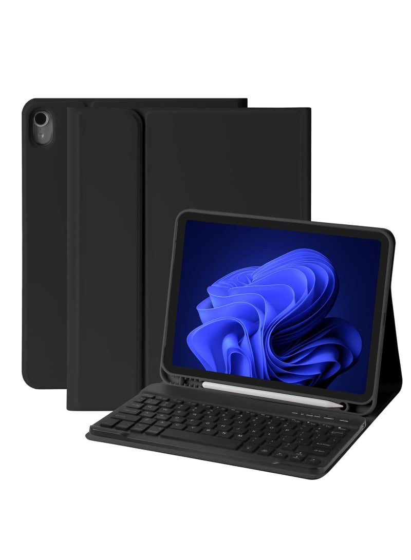 JAJEEK iPad 10th Generation Keyboard Case 10.9" 2022 | Slim Smart Keyboard Case for iPad 10th Gen 2022 | Detachable Wireless Bluetooth Keyboard | Pencil Holder | Lightweight and Protective Case | Black - Image 1