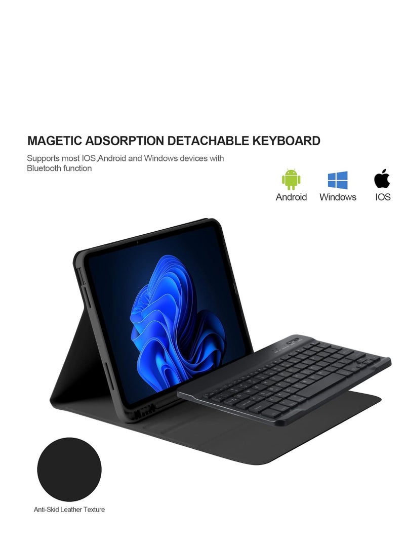 JAJEEK iPad 10th Generation Keyboard Case 10.9" 2022 | Slim Smart Keyboard Case for iPad 10th Gen 2022 | Detachable Wireless Bluetooth Keyboard | Pencil Holder | Lightweight and Protective Case | Black - Image 5