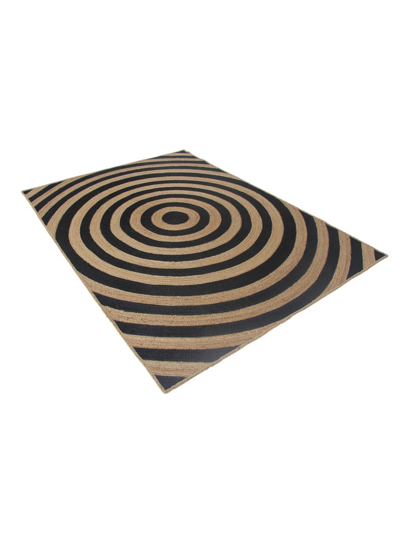 Ramsha Handmade jute rug durable br-072 250x350 cm natural and black color carpet rug rectangular rug for bedroom, living room carpet,dining room. - Image 2