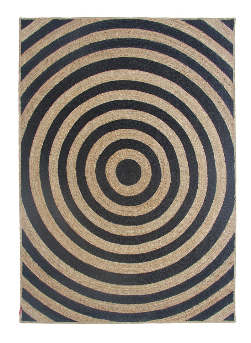 Ramsha Handmade jute rug durable br-072 250x350 cm natural and black color carpet rug rectangular rug for bedroom, living room carpet,dining room. - Image 1