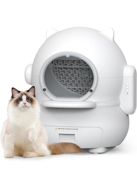 Self-Cleaning Cat Litter Box,Automatic litter box for multiple of cats，One-touch intelligent safety cat litter box easy to clean