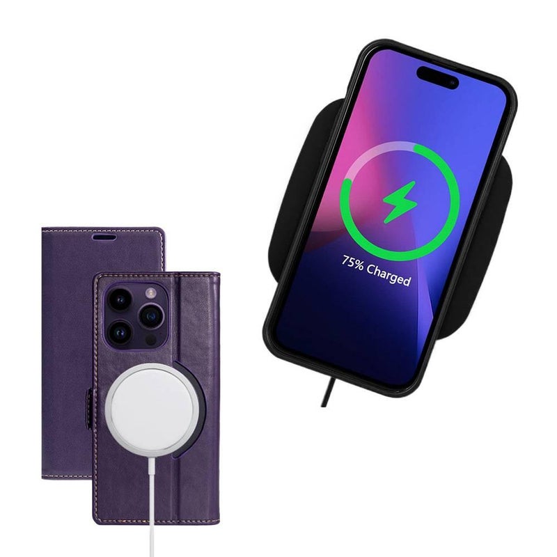 Drop Protection iPhone 16 Plus Magnetic for iPhone 16 16 Plus 16 Pro 16 Pro Max with Card Holder and Kickstand in Black - Image 3