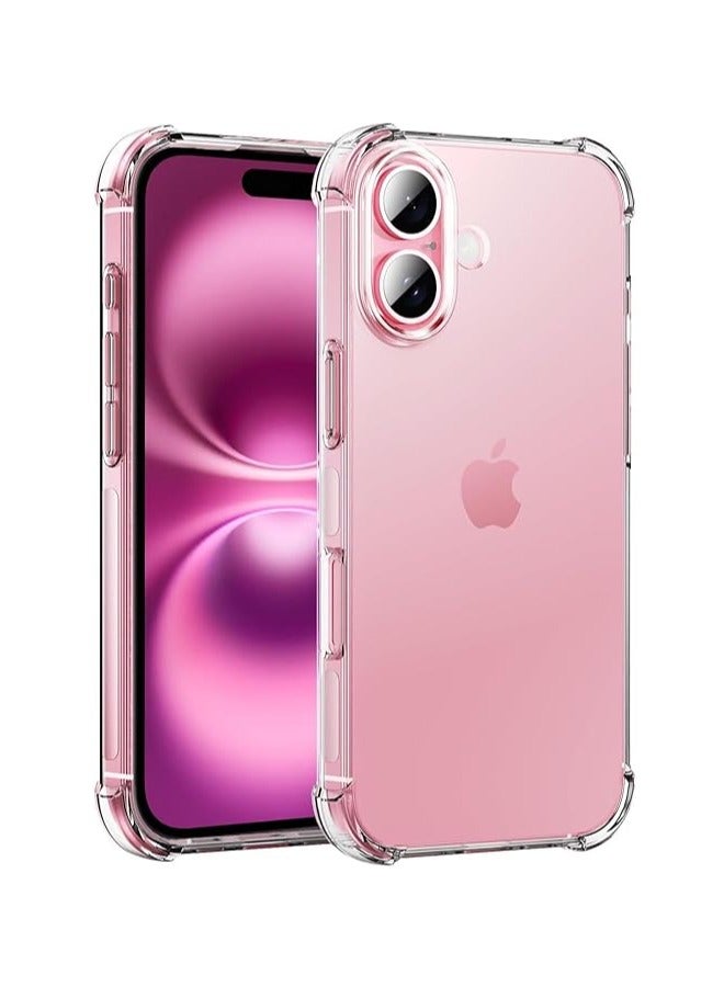 iPhone 16 Plus Clear Case Soft Flexible Silicone TPU Shockproof Transparent Back Cover Designed for iPhone 16+ Bumper Case Clear - Image 1
