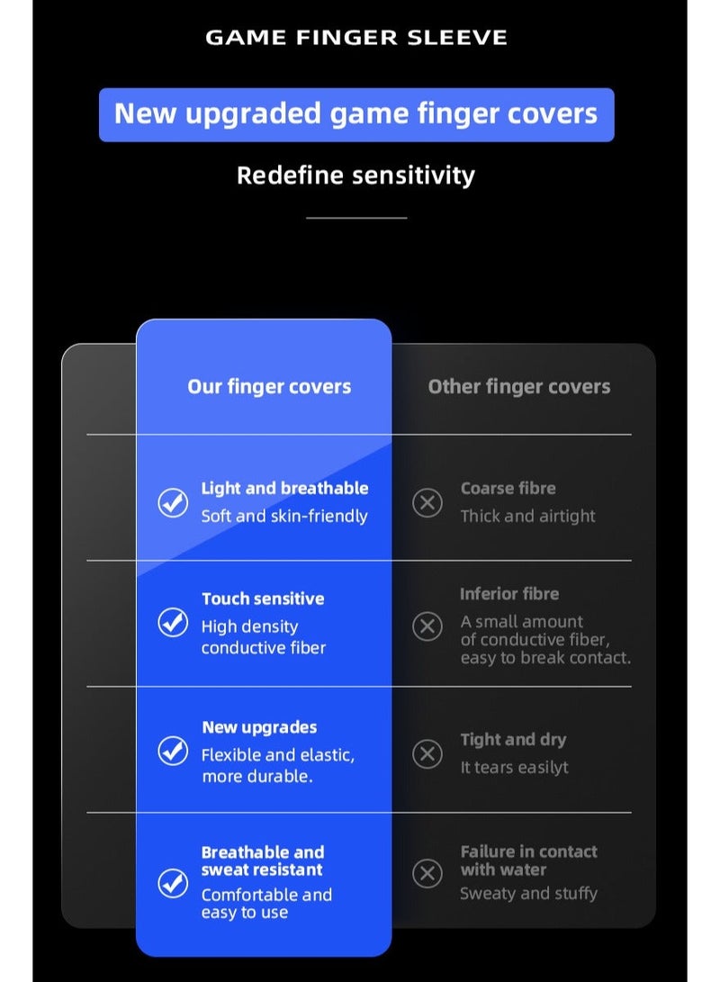 2 Pairs Gaming Finger Sleeves (Black & Pink) with Storage Box - Ultra-Thin, Anti-Sweat & Breathable Finger Gloves for PUBG/COD/Mobile Legends - Perfect Gift for Arab Gamers Couples - Image 4
