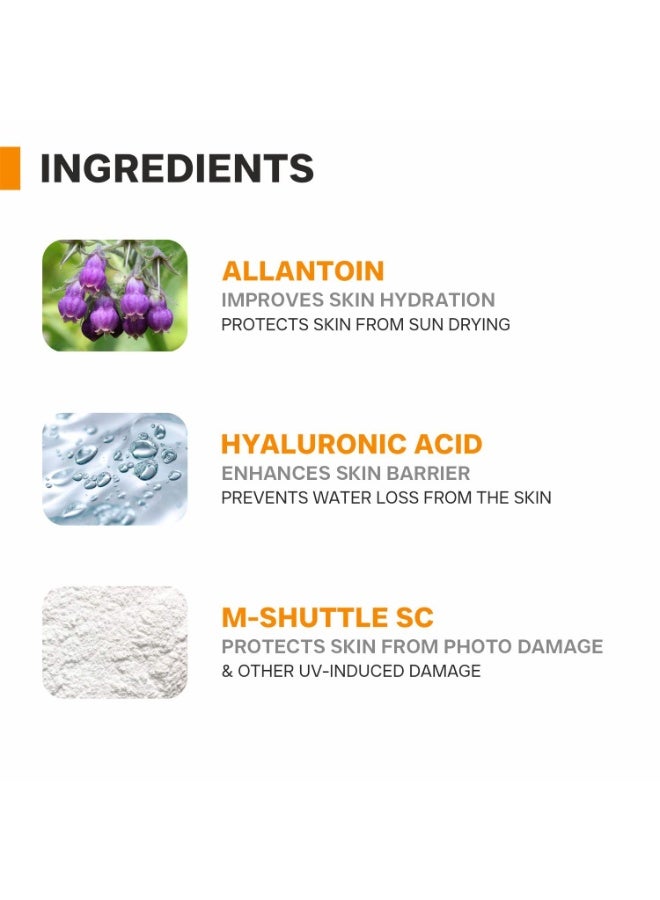 DERMATOUCH Multivitamin Spf 50 Pa+++ Sunscreen Gel For All Skin Types | Uva-Uvb Protection |Zero White Cast | Unisex | 50G - Image 5