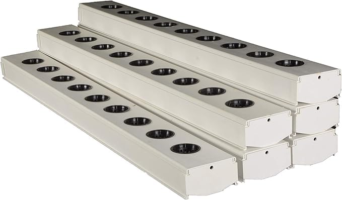 Hydroponic NFT Tube System – 6 Pack for Indoor & Outdoor Gardening, Eco‑Friendly, Safe Plant Growing Kit - CT