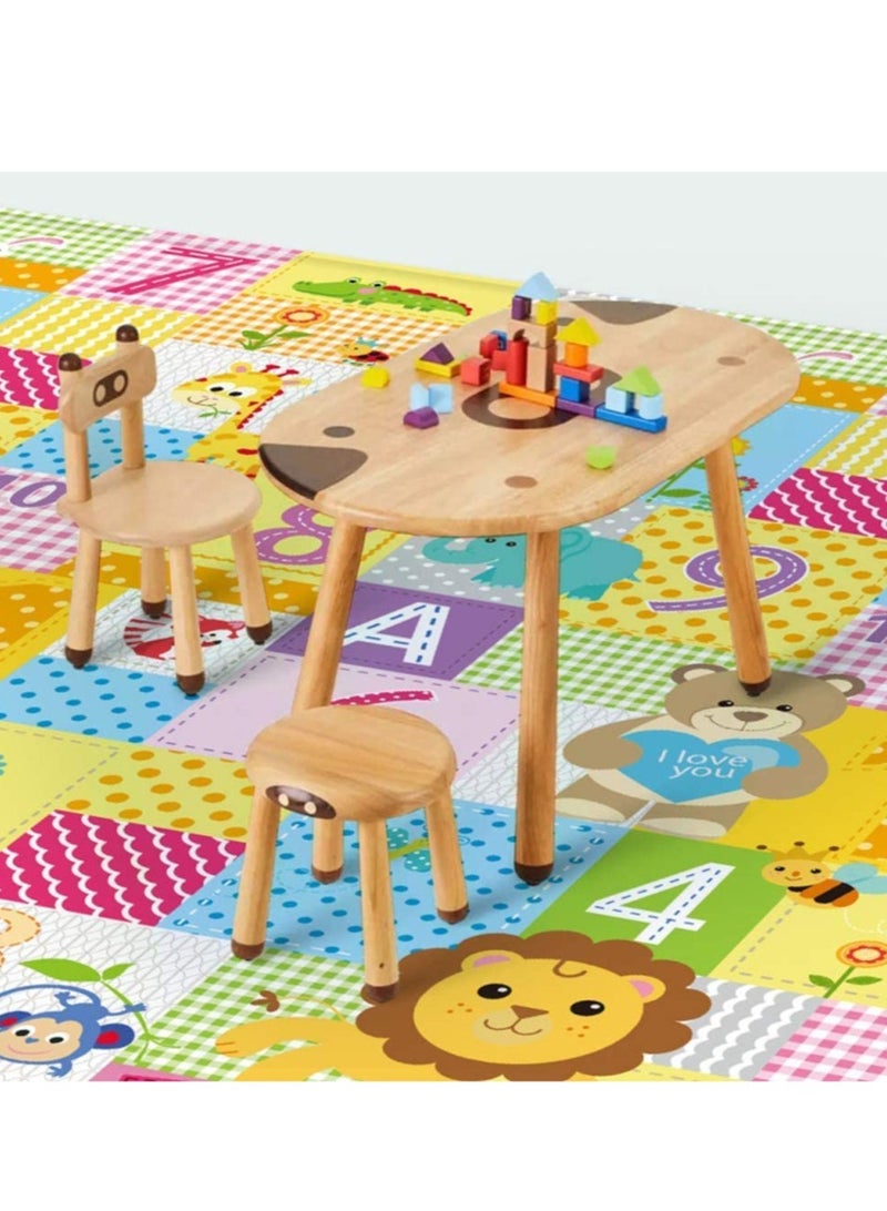 قوة الطفل سجادة لعب، مفرش لعب، 200 * 180 سم، سجادة لعب للأطفال، سجادة لعب للأطفال، سجادة زحف سميكة للغاية للأطفال، مقاومة للماء وناعمة كبيرة قابلة للانعكاس للطفل الصغير - Image 4