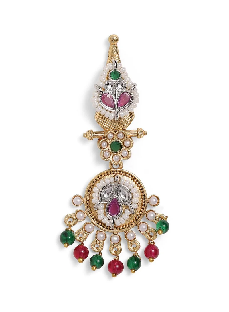 Ishin  Multi Colour Warm Metallic Plated Beads Drop Earring for Women | Best Price UAE