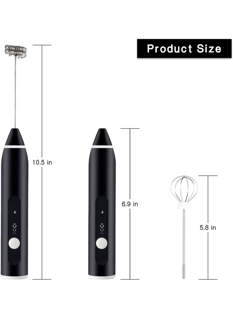 USB Rechargeable Electric Milk Frother & Egg Beater with 3 Speeds and 2 Whisk Heads - Multi ColorUSB Rechargeable Electric Milk Frother & Egg Beater with 3 Speeds and 2 Whisk Heads - Multi Color - Image 5