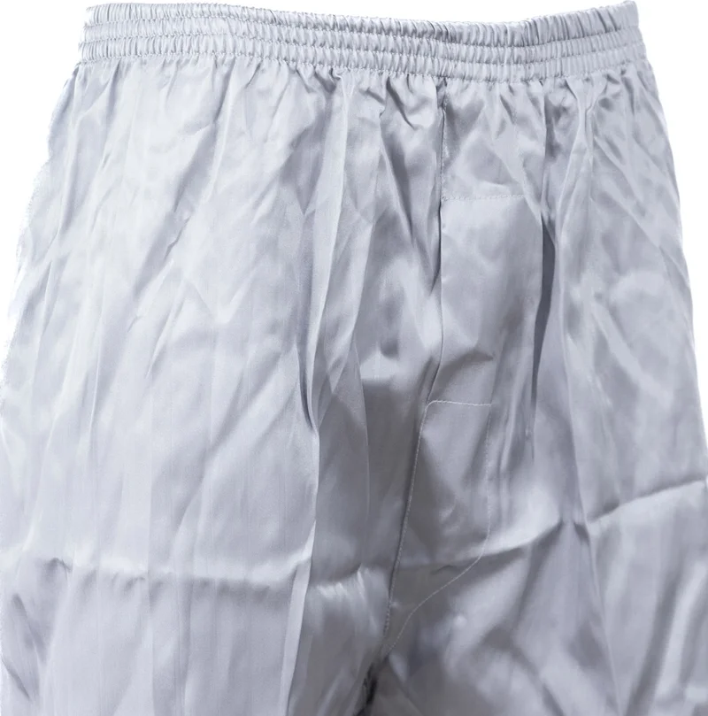 اوبلاند Men's Satin Fabric Shorts Solid Color Elastic Waist No Pocket Lightweight Fabric
