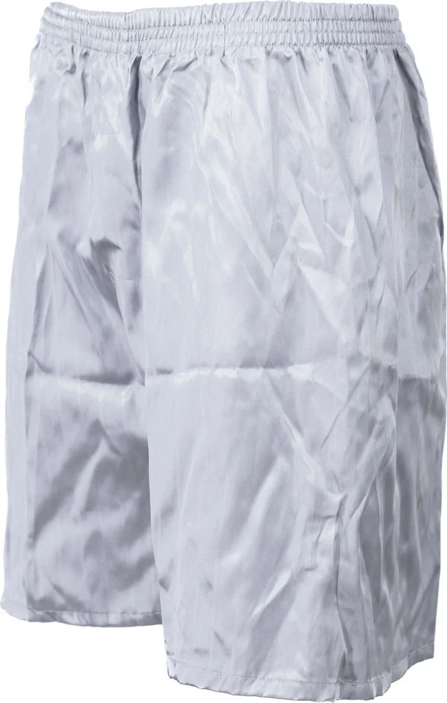 اوبلاند Men's Satin Fabric Shorts Solid Color Elastic Waist No Pocket Lightweight Fabric