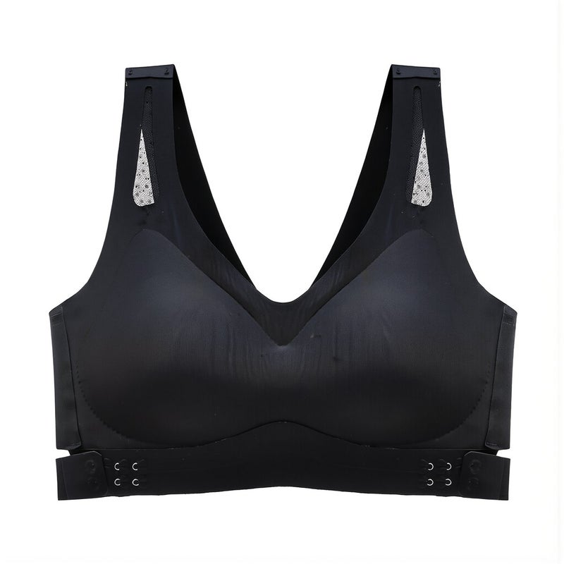 Long Lasting Durable Seamless Bra No Deform Reusable M Black - Image 1