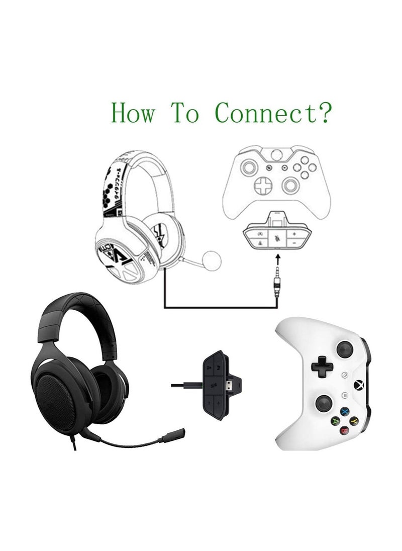 General Stereo Headset Adapter for Xbox One, Audio Mic Headphone Converter, Adjust Audio Balance (Game Sound and Voice Chat), Volume, Mic Directly  - Image 3