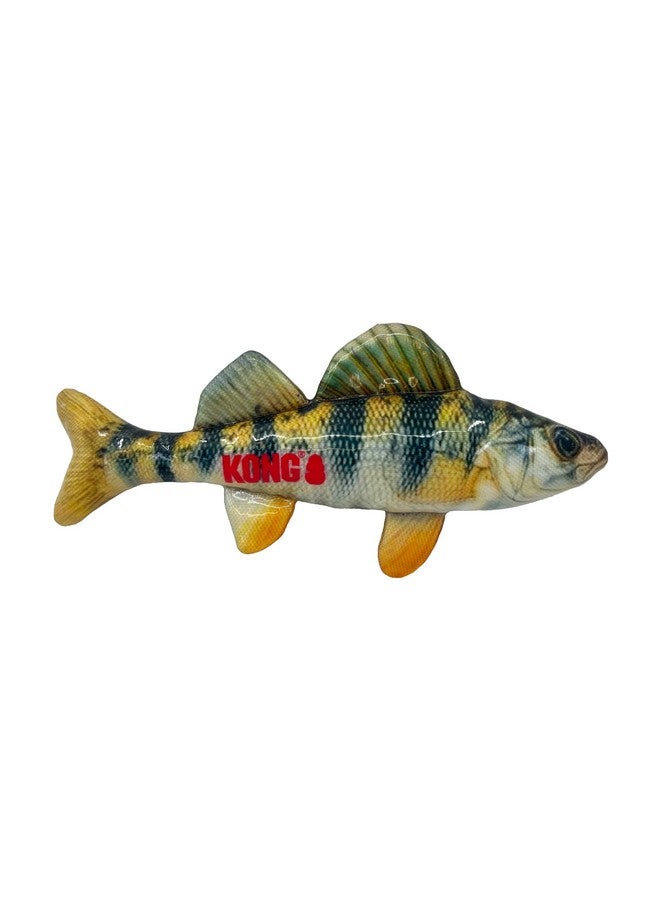 KONG Wild Shieldz Perch Dog Toy, Ultra-Durable Realistic Fish Shaped Triple-Sealed Training Toy, Floats on Water, Squeaking & Crackle Sounds, Easy to Grab, for Fetch, Toss, Exercise, Retrieve, Medium - Image 1