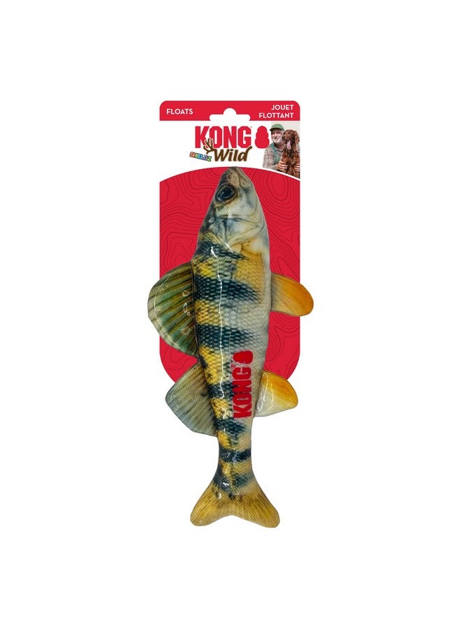 KONG Wild Shieldz Perch Dog Toy, Ultra-Durable Realistic Fish Shaped Triple-Sealed Training Toy, Floats on Water, Squeaking & Crackle Sounds, Easy to Grab, for Fetch, Toss, Exercise, Retrieve, Medium - Image 3