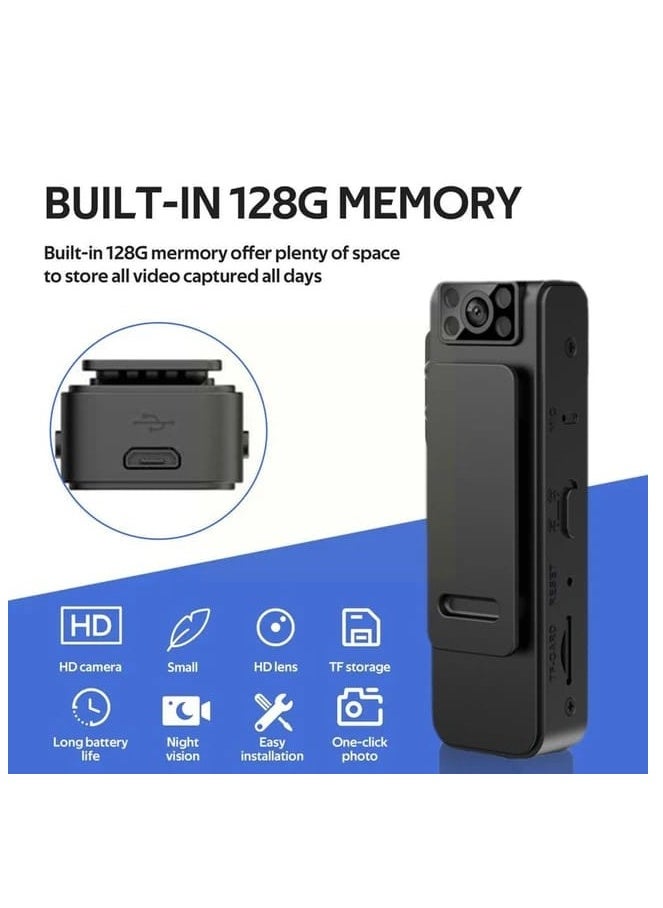 Generic HD 1080P Body Camera With Wifi, Action Body Camera Portable Back Clip Design, Wifi Mini Body Camera High Definition Image Sensor Adjustable, 180 Degree Rotatable Camera  - Image 3