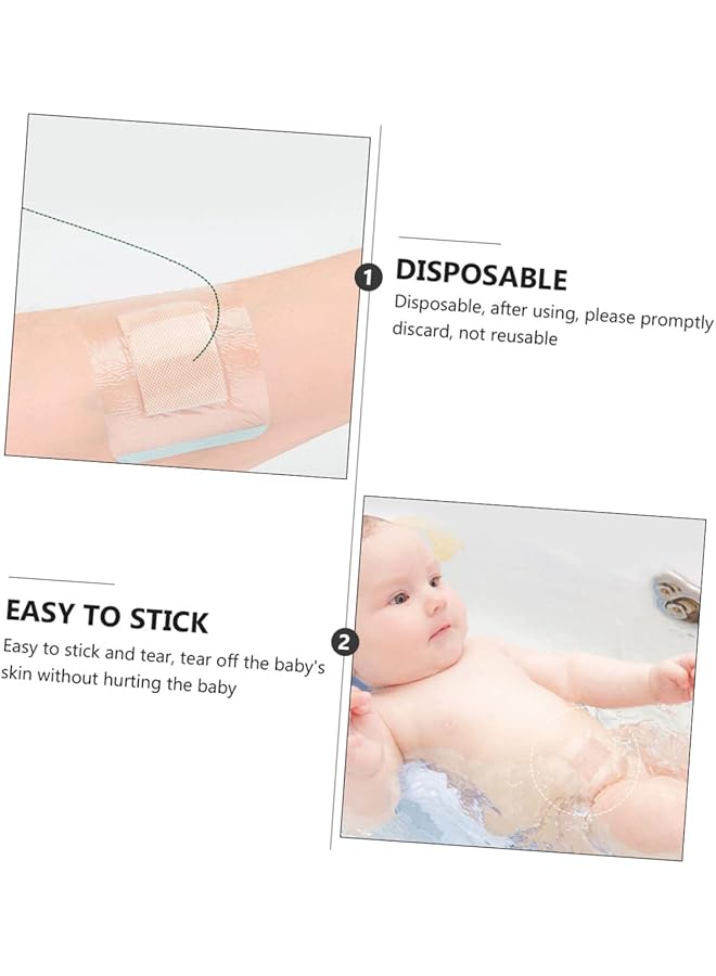 erorex Navel Patch 50Pcs Navel Stickers Comfortable Baby Pu High Elastic Transparent Waterproof Material  - Image 2
