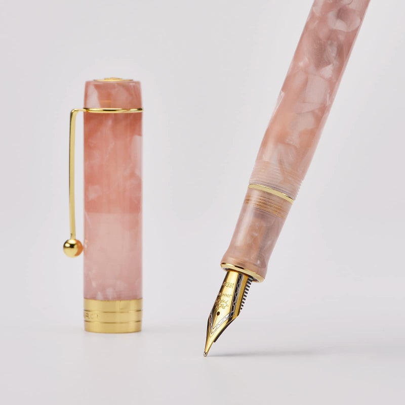 Lanxivi Jinhao Classic Fountain Pen Pink, Extra Fine Nib with Converter and Pen Case Set - Image 3