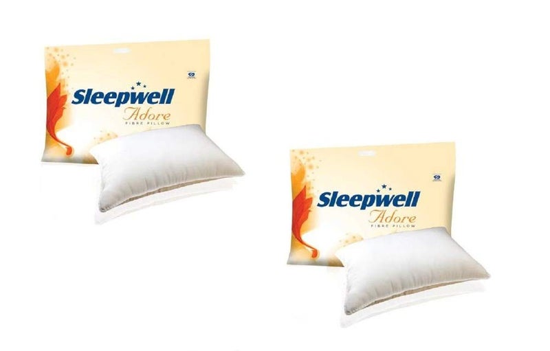 Sleepwell Sleepwell Adore XL Fibre Pillow Pack of 2 Latest Manufacture Date 