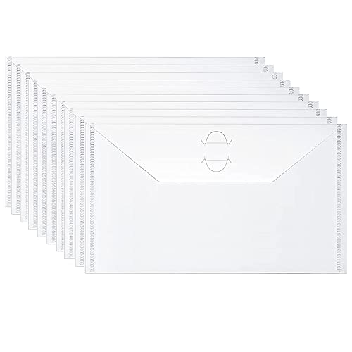 Briartw 5.9 x 9.9 inch Large Stamp & Die Storage Pockets Resealable Clear Plastic Seal Bags Storage Case for Cutting Dies Stencil Album Stamp Crafts for DIY Scrapbooking Paper Card Craft Cutting Die - Image 1
