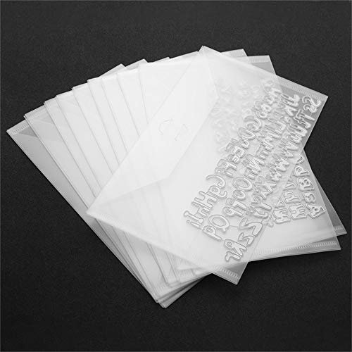 Briartw 5.9 x 9.9 inch Large Stamp & Die Storage Pockets Resealable Clear Plastic Seal Bags Storage Case for Cutting Dies Stencil Album Stamp Crafts for DIY Scrapbooking Paper Card Craft Cutting Die - Image 4